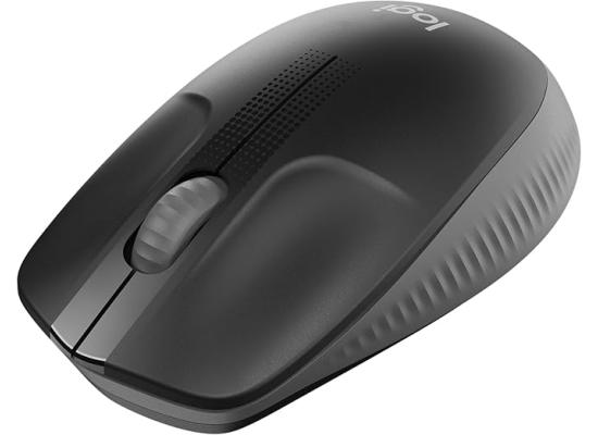Logitech Wireless Mouse M190 Full Size Ambidextrous Curve Design - Charcoal 